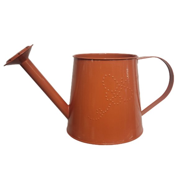 New Classic Other - Orange Metal Small Watering Can w/ Punched Butterfly Pattern 10.5" Long 5" Tall